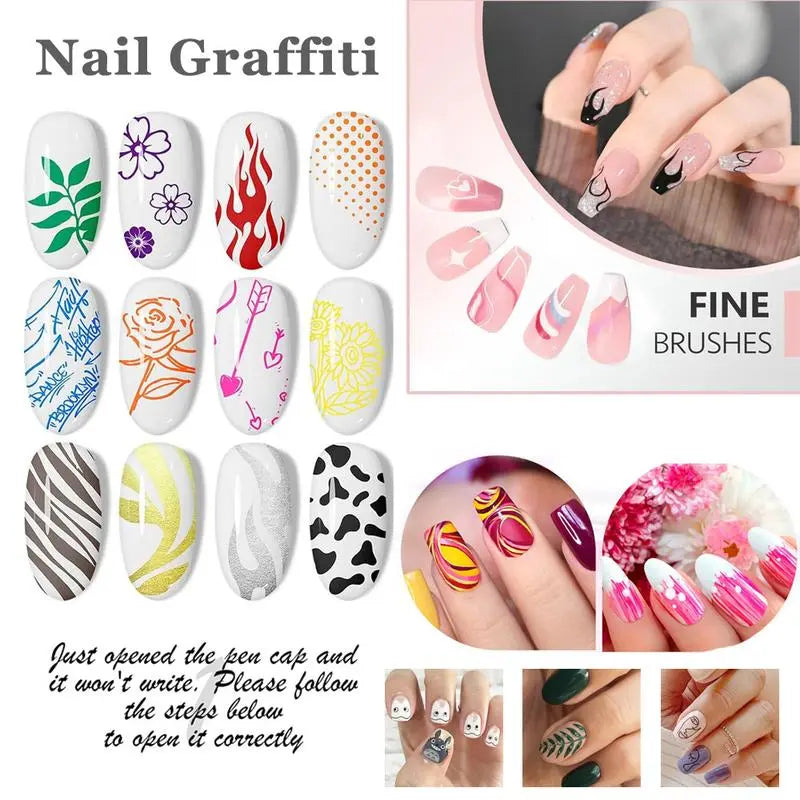 Precision Acrylic Nail Art Pen Set